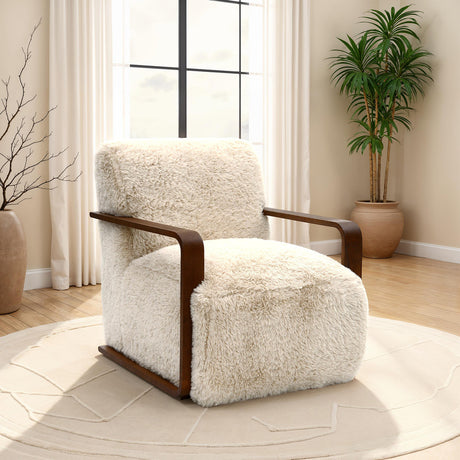 Elardo White Accent Chair - Ornate Home