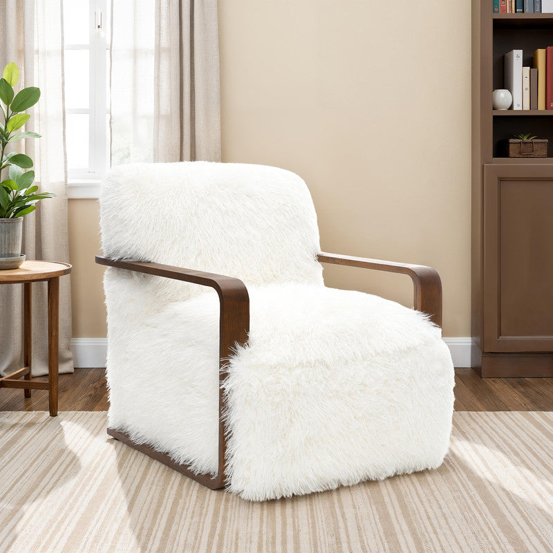 Elardo White Accent Chair - Ornate Home