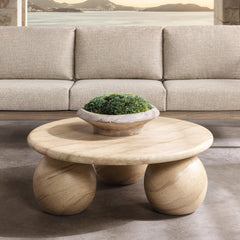 Elaria Warm Sandstone Outdoor Coffee Table - Ornate Home