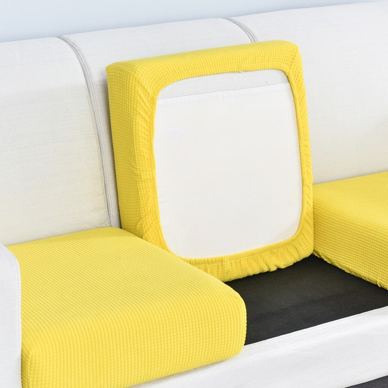 Elastic L-Shaped Sofa Slipcover for Living Room, Velvet Plush Couch Covers for Chaise Longue Seats - Ornate Home