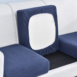 Elastic L-Shaped Sofa Slipcover for Living Room, Velvet Plush Couch Covers for Chaise Longue Seats - Ornate Home