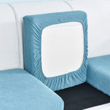 Elastic L-Shaped Sofa Slipcover for Living Room, Velvet Plush Couch Covers for Chaise Longue Seats - Ornate Home