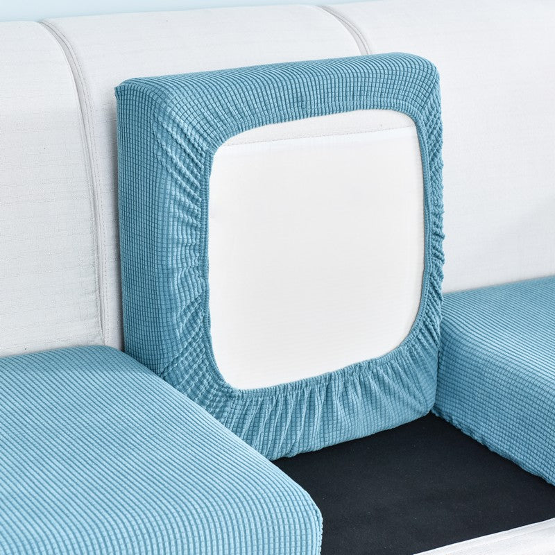 Elastic L-Shaped Sofa Slipcover for Living Room, Velvet Plush Couch Covers for Chaise Longue Seats - Ornate Home