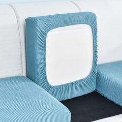 Elastic L-Shaped Sofa Slipcover for Living Room, Velvet Plush Couch Covers for Chaise Longue Seats - Ornate Home