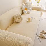 Elastic Stretch Sofa Cover Slipcover, Concentric Circle Jacquard Plush Couch Cover - Ornate Home