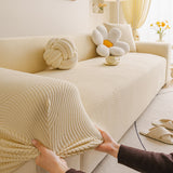 Elastic Stretch Sofa Cover Slipcover, Concentric Circle Jacquard Plush Couch Cover - Ornate Home