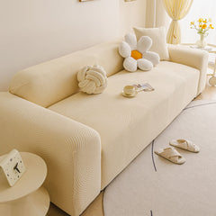 Elastic Stretch Sofa Cover Slipcover, Concentric Circle Jacquard Plush Couch Cover - Ornate Home