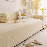 Elastic Stretch Sofa Cover Slipcover, Concentric Circle Jacquard Plush Couch Cover - Ornate Home