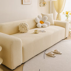 Elastic Stretch Sofa Cover Slipcover, Concentric Circle Jacquard Plush Couch Cover - Ornate Home