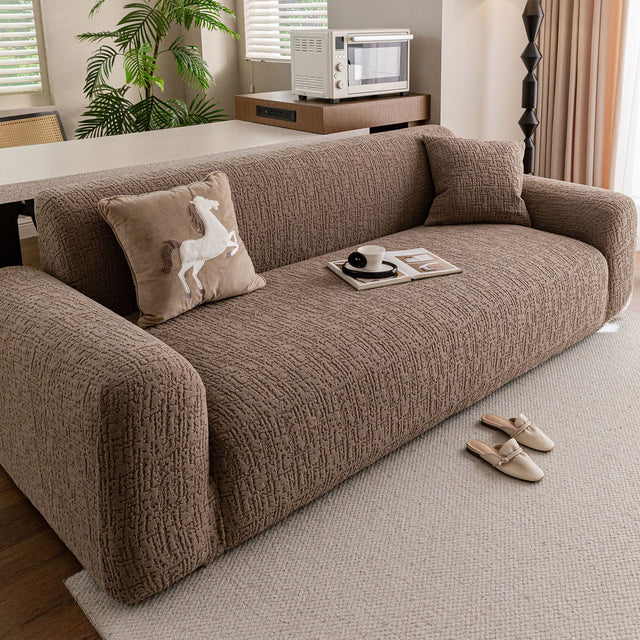 Elastic Stretch Sofa Cover Slipcover, Soft Plush Bubble Textured Jacquard Couch Cover - Ornate Home