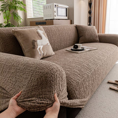 Elastic Stretch Sofa Cover Slipcover, Soft Plush Bubble Textured Jacquard Couch Cover - Ornate Home