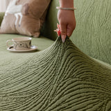 Elastic Stretch Sofa Cover Slipcover,  Thick Plush Wavy Flowing Texture Couch Cover - Ornate Home