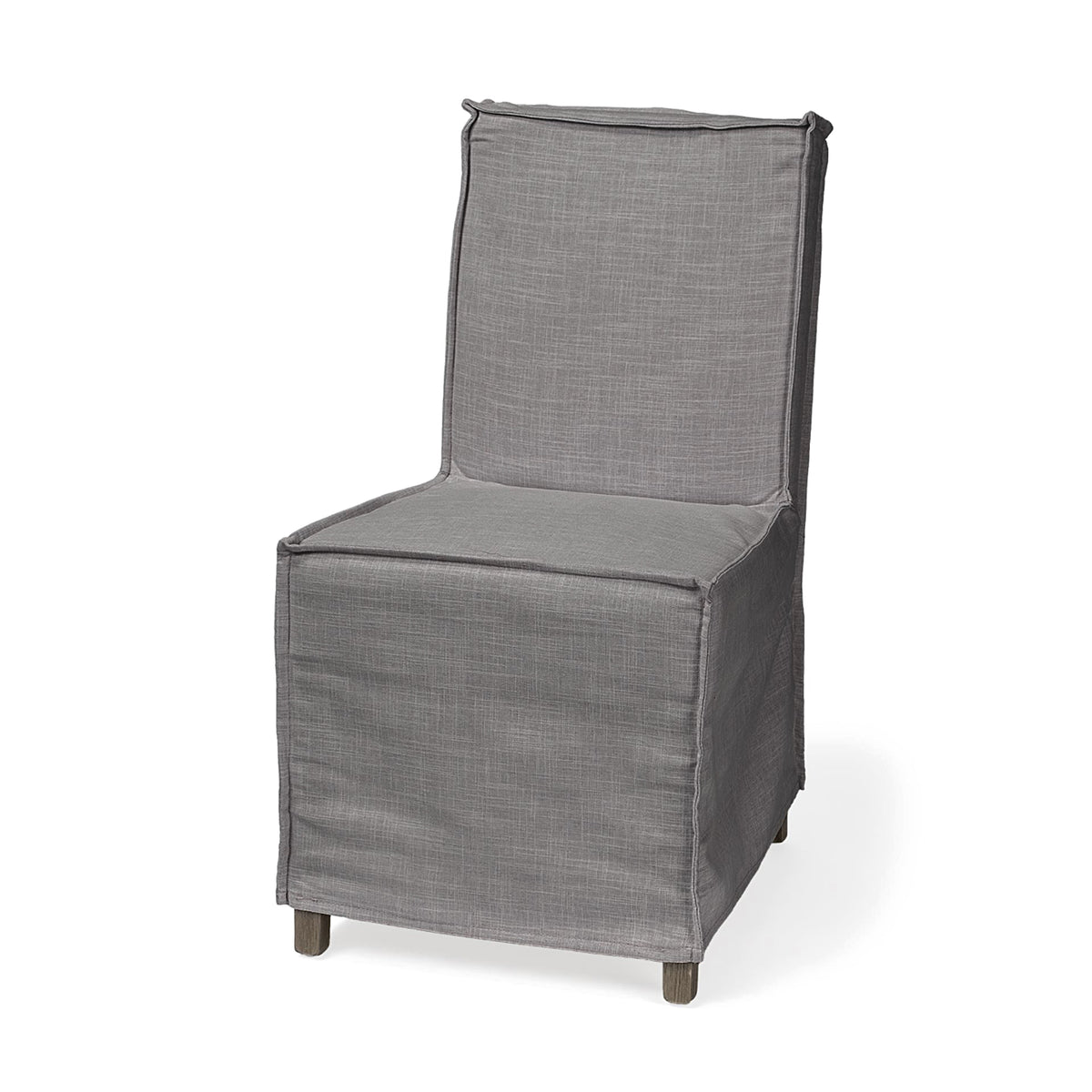 Elbert Gray/Brown Solid Back Dining Side Chair (Set of 2) - Ornate Home