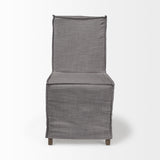 Elbert Gray/Brown Solid Back Dining Side Chair (Set of 2) - Ornate Home