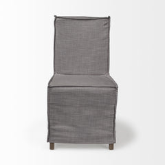 Elbert Gray/Brown Solid Back Dining Side Chair (Set of 2) - Ornate Home