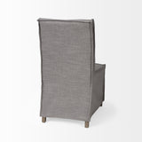 Elbert Gray/Brown Solid Back Dining Side Chair (Set of 2) - Ornate Home