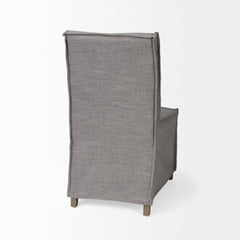 Elbert Gray/Brown Solid Back Dining Side Chair (Set of 2) - Ornate Home