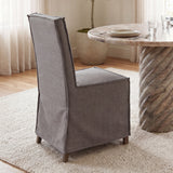 Elbert Gray/Brown Solid Back Dining Side Chair (Set of 2) - Ornate Home