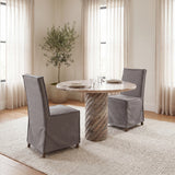 Elbert Gray/Brown Solid Back Dining Side Chair (Set of 2) - Ornate Home