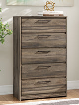 Elbrim Brown Five Drawer Chest (Online Special Price) - Ornate Home