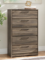 Elbrim Brown Five Drawer Chest - Ornate Home