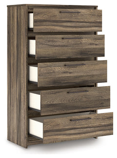 Elbrim Brown Five Drawer Chest - Ornate Home