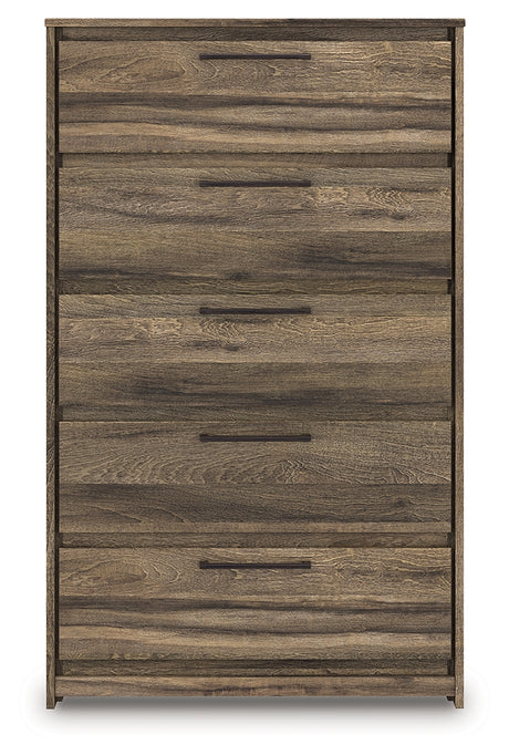 Elbrim Brown Five Drawer Chest - Ornate Home