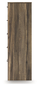 Elbrim Brown Five Drawer Chest - Ornate Home