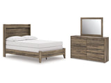Elbrim Brown Full Panel Bed, Dresser and Mirror - Ornate Home