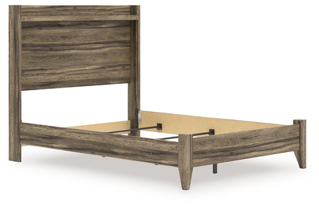 Elbrim Brown Full Panel Bed - Ornate Home