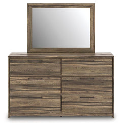 Elbrim Brown Full Panel Storage Bed, Dresser, Mirror and 2 Nightstands - Ornate Home