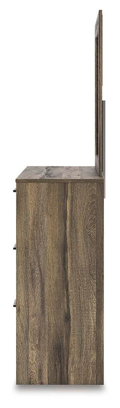 Elbrim Brown Full Panel Storage Bed, Dresser, Mirror and 2 Nightstands - Ornate Home