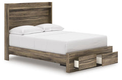 Elbrim Brown Full Panel Storage Bed, Dresser, Mirror and 2 Nightstands - Ornate Home