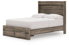Elbrim Brown Full Panel Storage Bed, Dresser, Mirror and 2 Nightstands - Ornate Home