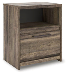 Elbrim Brown Full Panel Storage Bed, Dresser, Mirror and 2 Nightstands - Ornate Home