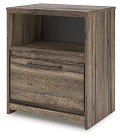 Elbrim Brown Full Panel Storage Bed, Dresser, Mirror and 2 Nightstands - Ornate Home