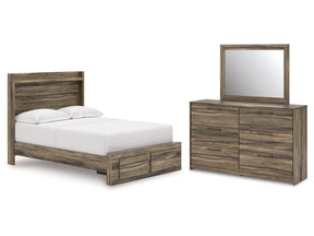 Elbrim Brown Full Panel Storage Bed, Dresser and Mirror (Online Special Price) - Ornate Home