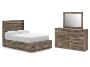 Elbrim Brown Full Panel Storage Bed, Dresser and Mirror (Online Special Price) - Ornate Home