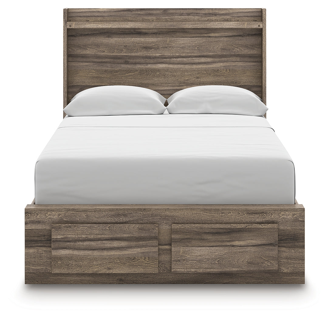 Elbrim Brown Full Panel Storage Bed, Dresser and Mirror (Online Special Price) - Ornate Home