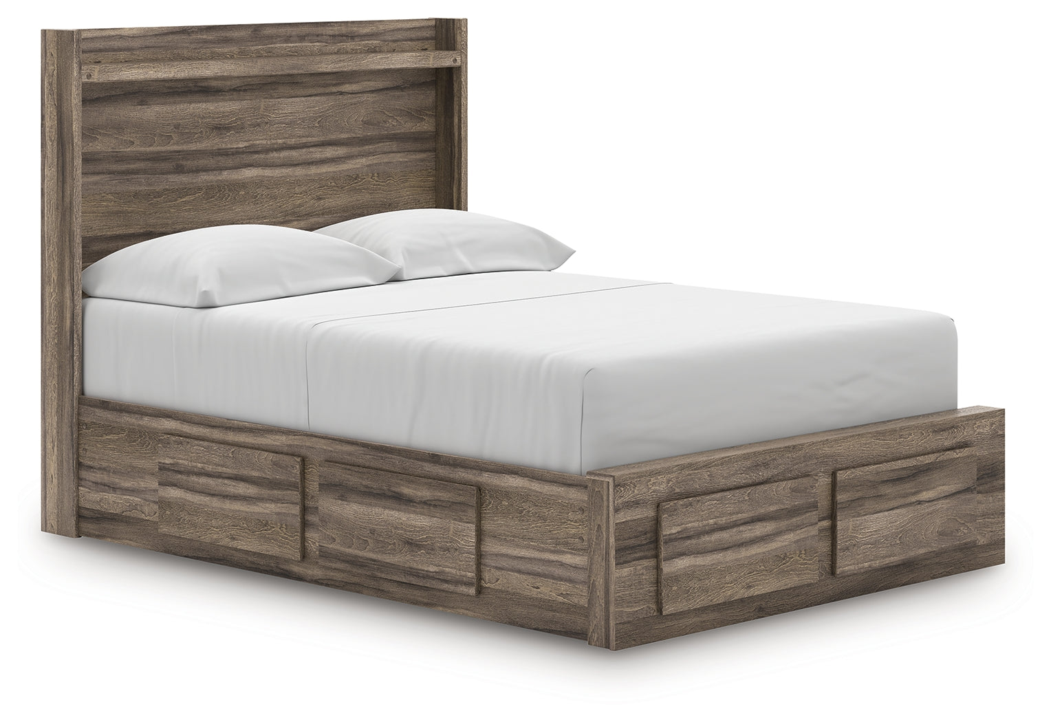 Elbrim Brown Full Panel Storage Bed, Dresser and Mirror (Online Special Price) - Ornate Home