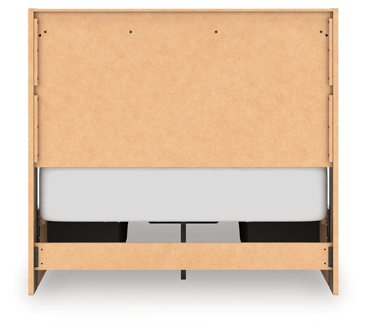 Elbrim Brown Full Panel Storage Bed, Dresser and Mirror (Online Special Price) - Ornate Home