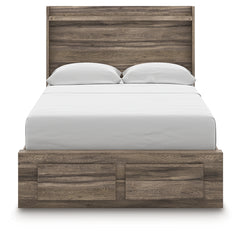 Elbrim Brown Full Panel Storage Bed, Dresser and Mirror - Ornate Home