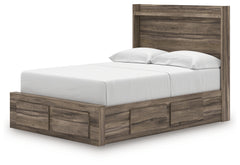 Elbrim Brown Full Panel Storage Bed, Dresser and Mirror - Ornate Home
