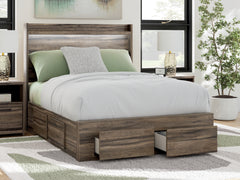 Elbrim Brown Full Panel Storage Bed, Dresser and Mirror - Ornate Home
