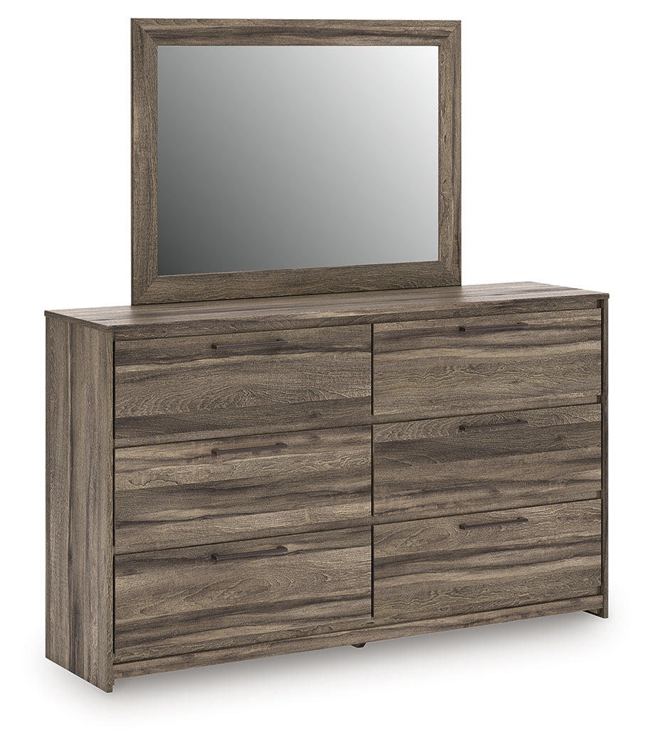 Elbrim Brown Full Panel Storage Bed, Dresser and Mirror - Ornate Home