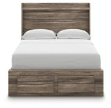 Elbrim Brown Full Panel Storage Bed, Dresser and Mirror - Ornate Home