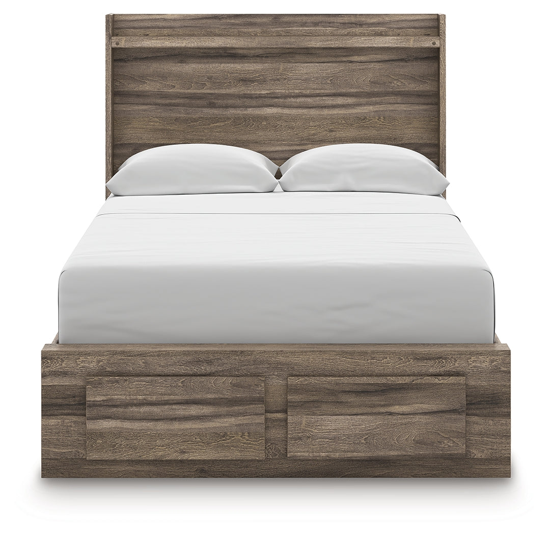 Elbrim Brown Full Panel Storage Bed, Dresser and Mirror - Ornate Home