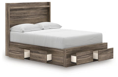 Elbrim Brown Full Panel Storage Bed, Dresser and Mirror - Ornate Home