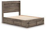 Elbrim Brown Full Panel Storage Bed, Dresser and Mirror - Ornate Home