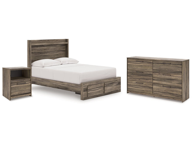 Elbrim Brown Full Storage Bed, Dresser and Nightstand - Ornate Home